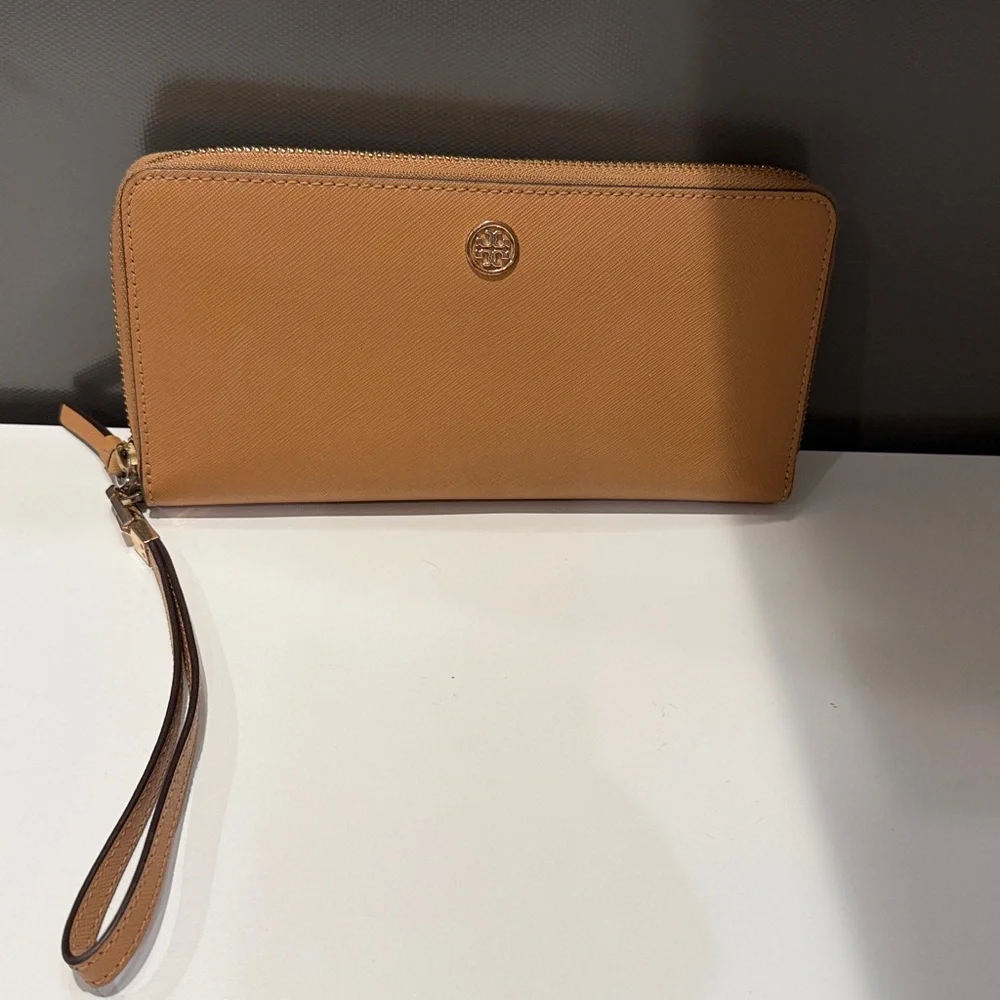 Tory Burch Camel Wristlet Clutch - Picture 2 of 5